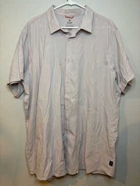 Roark Classic Short Sleeve Button-Up Shirt in Light Beige